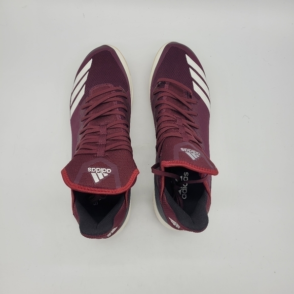 Adidas Shoes Men 14 Boost Icon 4 Metal Baseball Cleats NEW Maroon main image 9